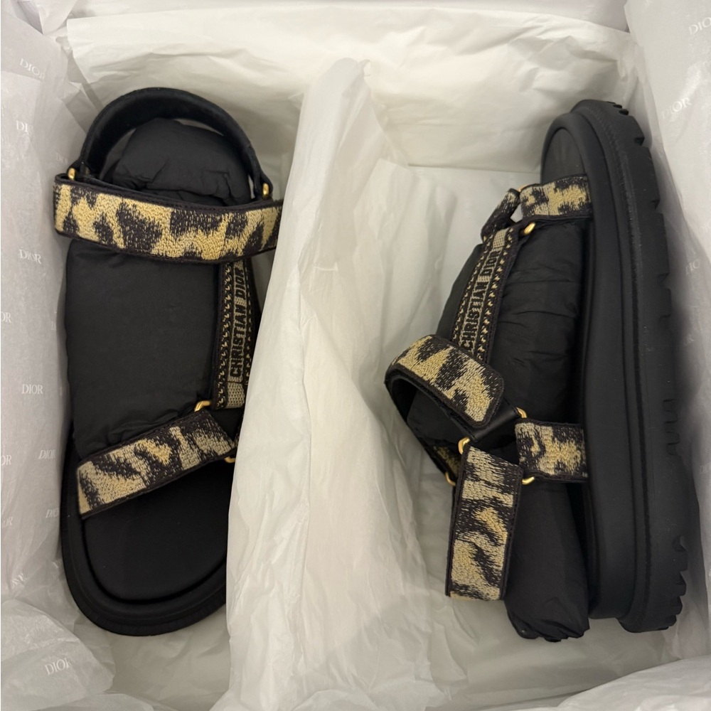 Dior Black and Tan Sandals